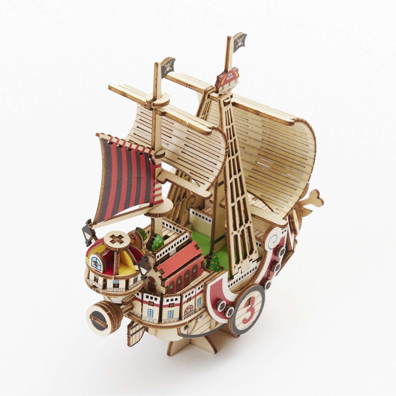 THOUSAND SUNNY SET MONTAJE 14,5 CM ONE PIECE WA-GU-MI WOODEN ART