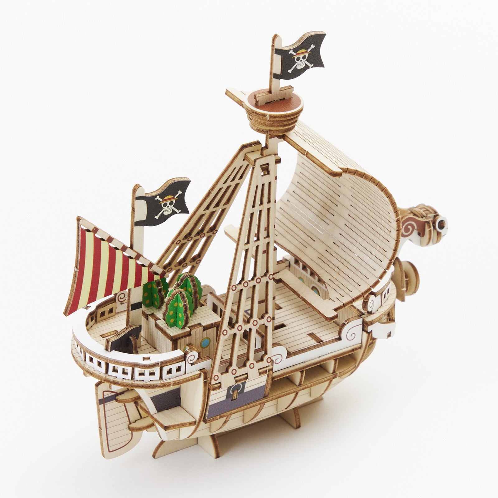 THOUSAND SUNNY SET MONTAJE 14,5 CM ONE PIECE WA-GU-MI WOODEN ART