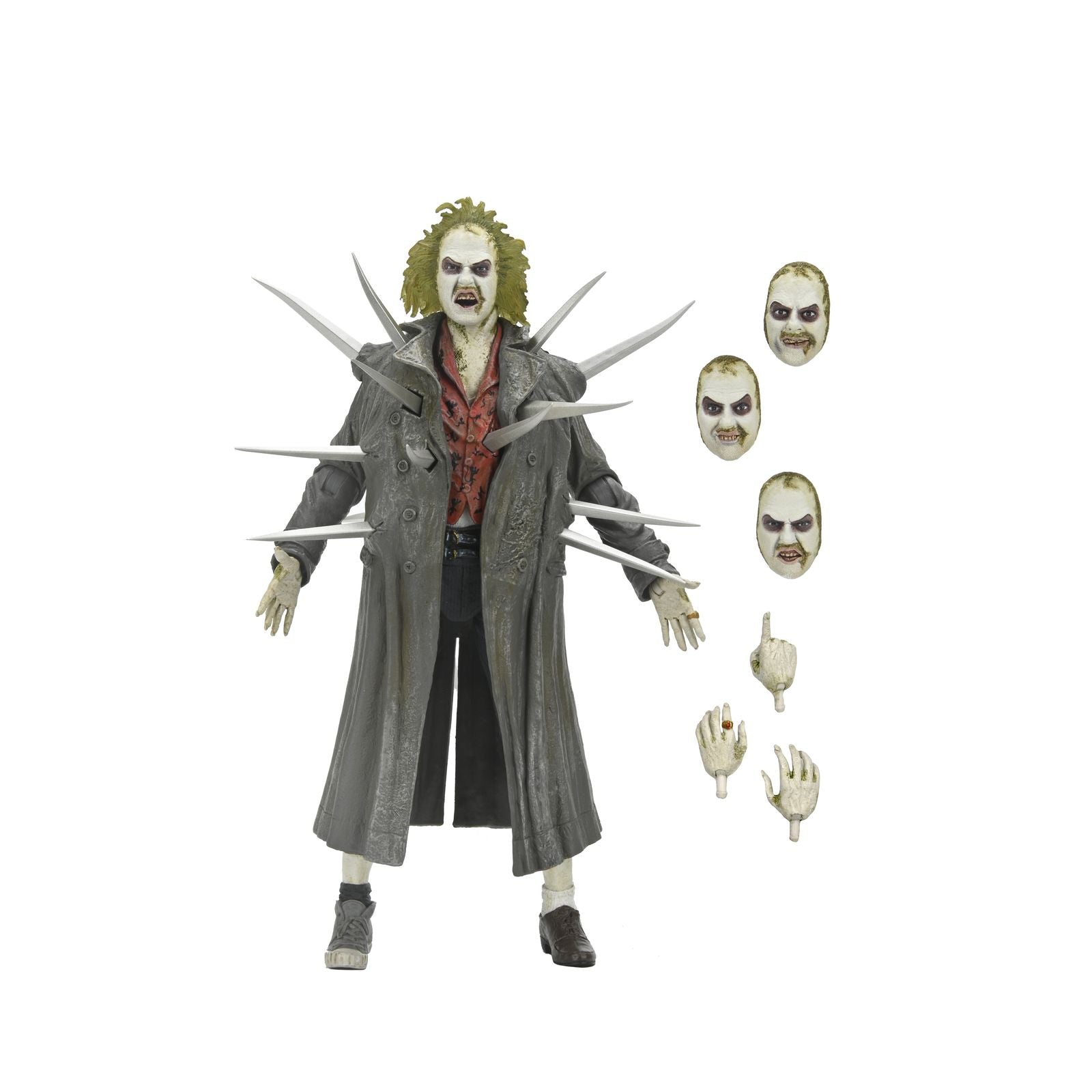 ULTIMATE BEETLEJUICE TRENCHCOAT WITH SPIKES SCALE ACTION FIG. 18 CM & INFERNO ROOM DELUXE SET  BEETLEJUICE