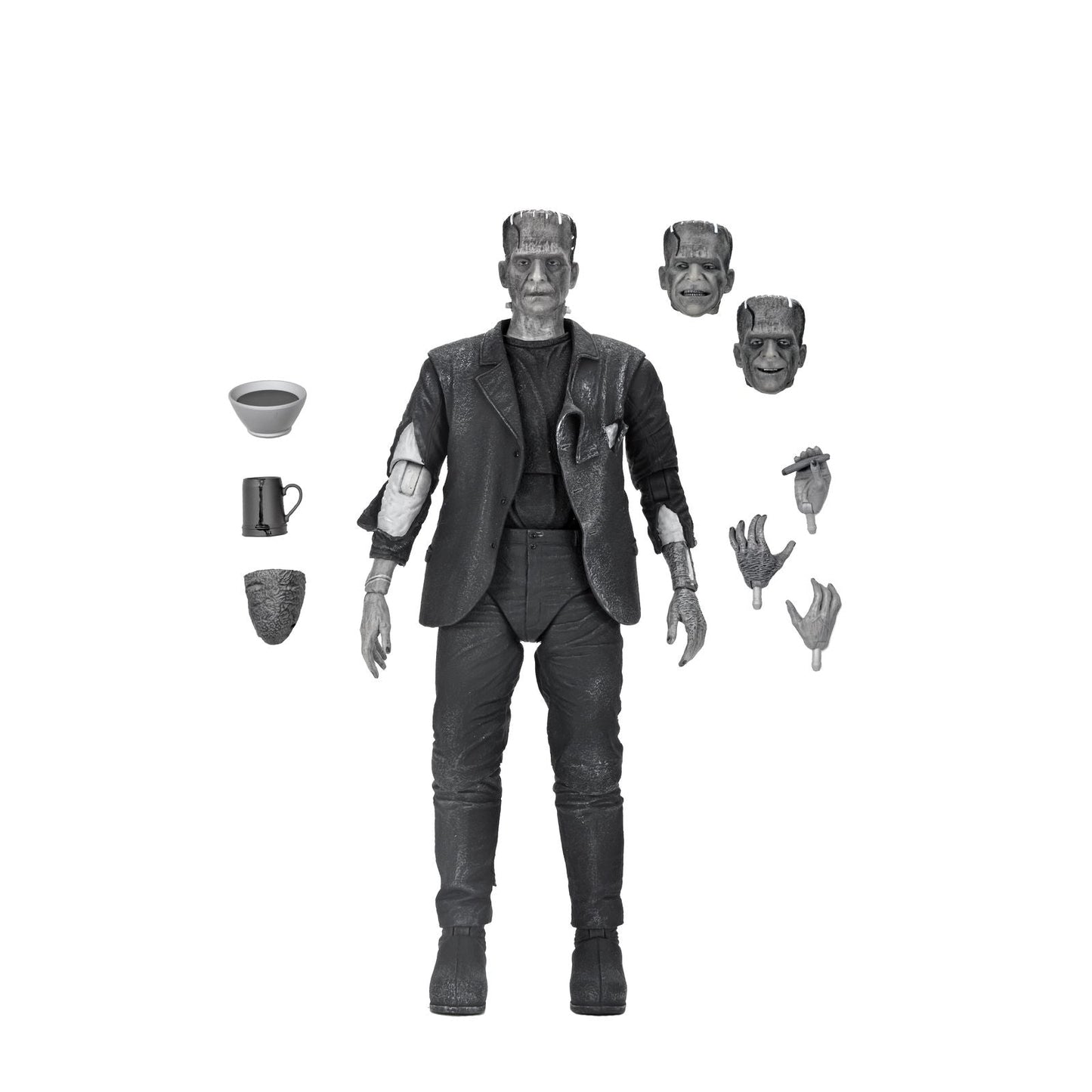 ULTIMATE BRIDE OF FRANKENSTEIN'S MONSTER B&W VER. SCALE ACTION FIG. 18 CM THE BRIDE OF FRANKENSTEIN UNIVERSAL MONSTERS