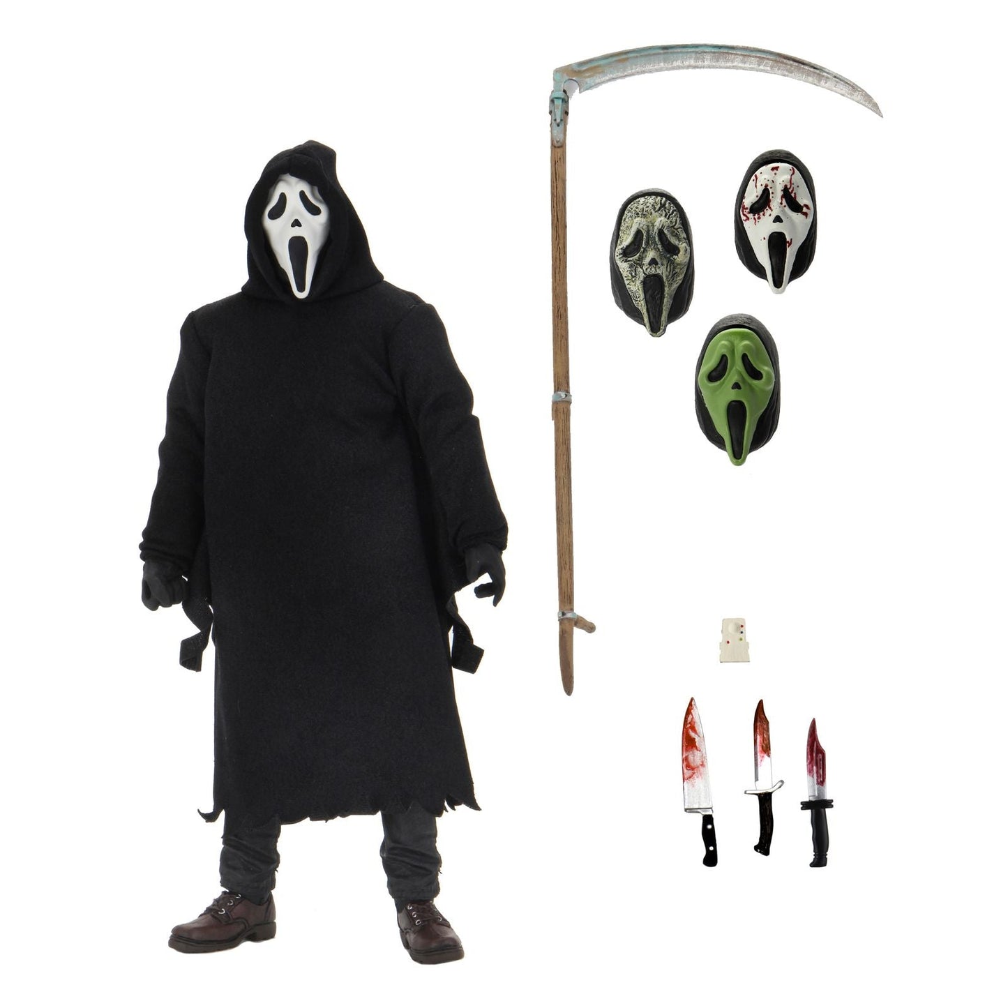 ULTIMATE GHOSTFACE SCALE ACTION FIGURA 18 CM SCREAM RE-RUN