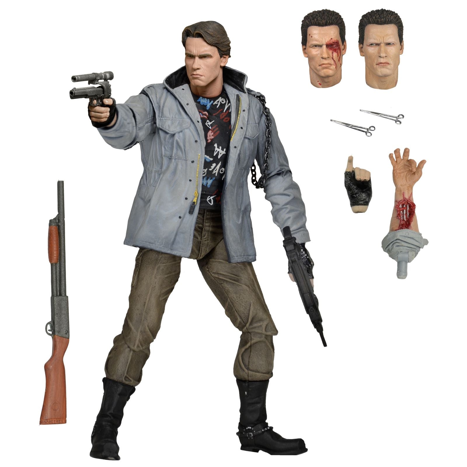 ULTIMATE T-800 TECH NOIR VERSION FIGURA 18 CM THE TERMINATOR RE-RUN