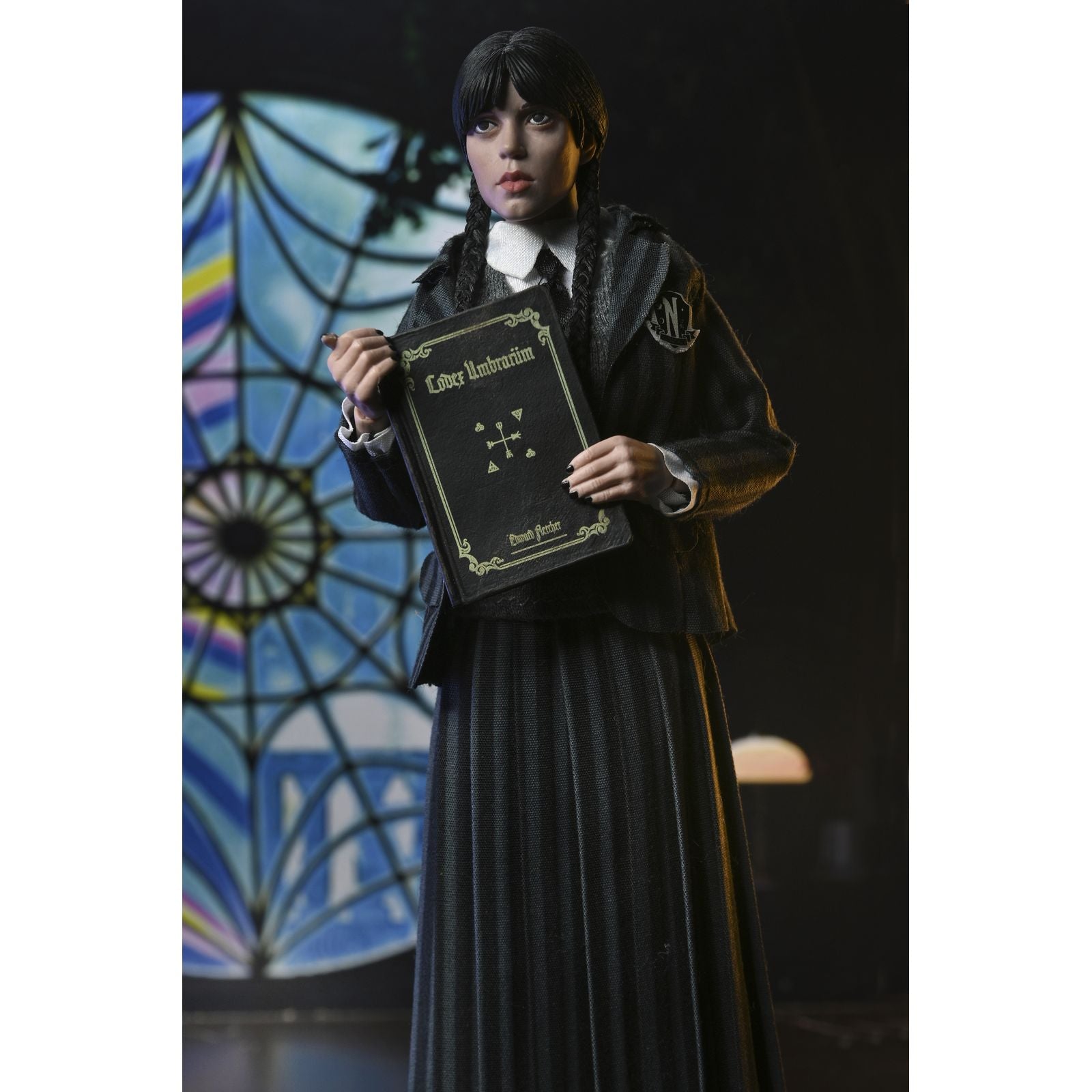 WEDNESDAY ADDAMS & ENID SINCLAIR NEVERMORE UNIFORM VERSION PACK 2 CLOTHED ACTION FIGURAS 20 CM WEDNESDAY