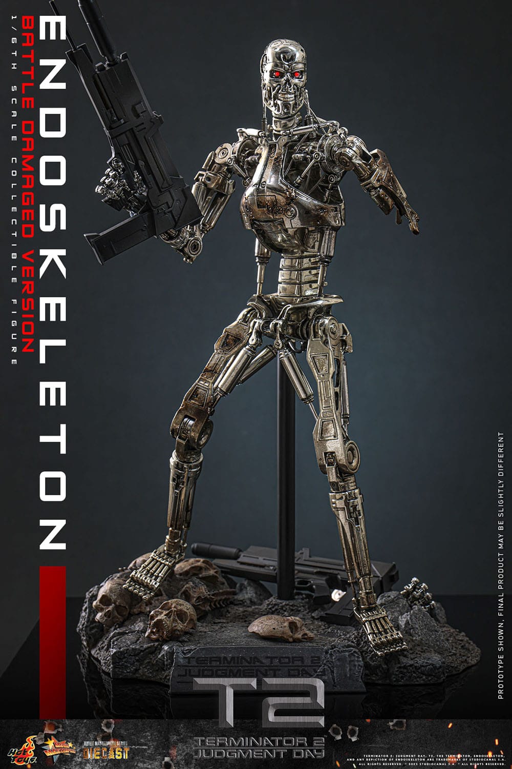 HOT TOYS - TERMINATOR - Figura Movie Masterpiece Die-cast 1/6 Endoesqueleto 31 cm