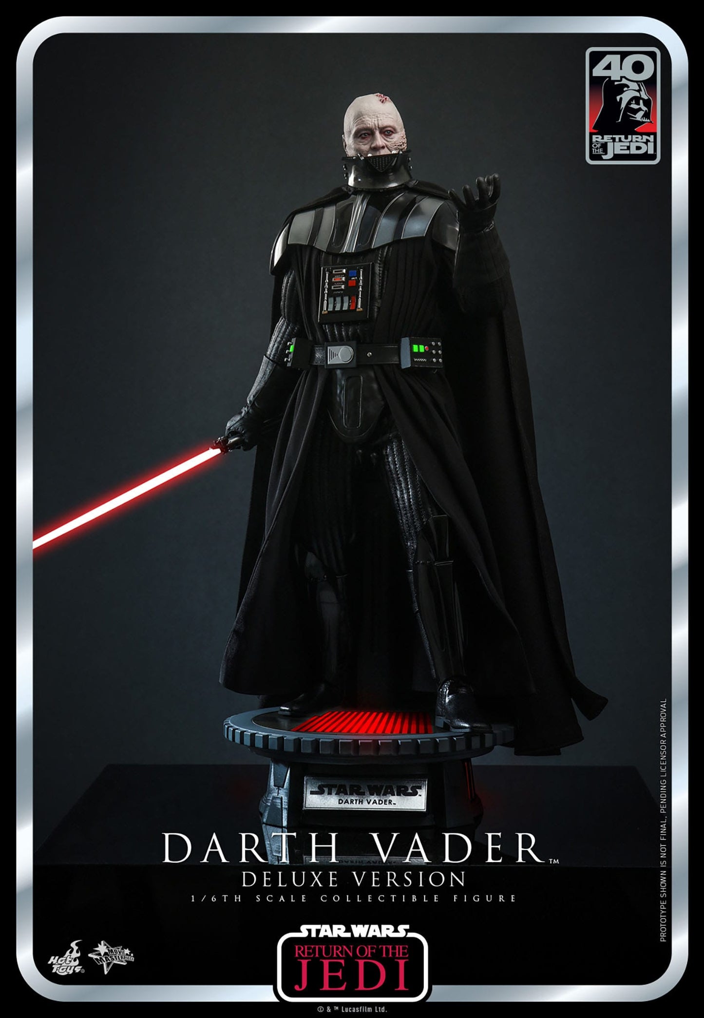 Hot Toys Star Wars: Episode VI 40th Anniversary Figura 1/6 Darth Vader Deluxe Version 35 cm