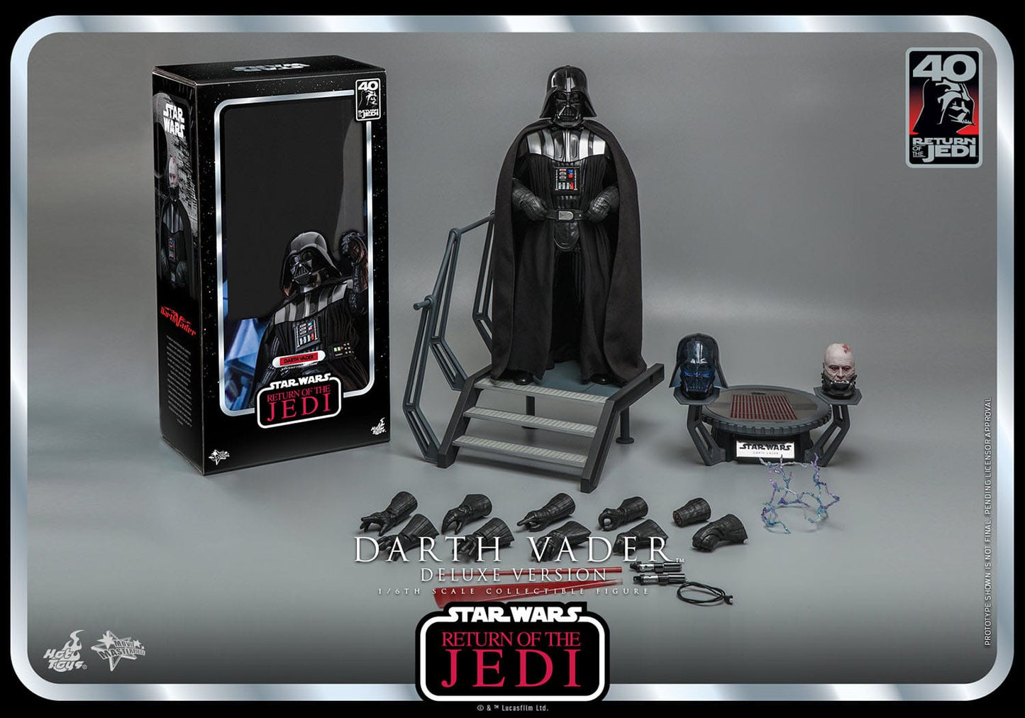 Hot Toys Star Wars: Episode VI 40th Anniversary Figura 1/6 Darth Vader Deluxe Version 35 cm