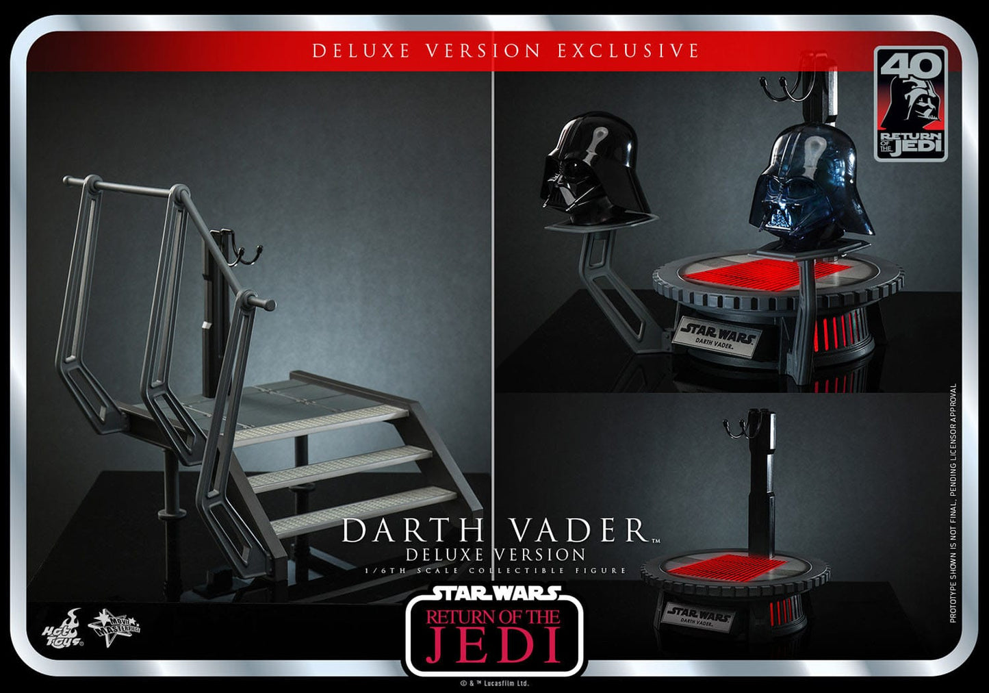 Hot Toys Star Wars: Episode VI 40th Anniversary Figura 1/6 Darth Vader Deluxe Version 35 cm