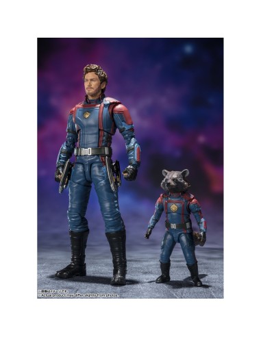 Figura tamashii nations sh figuarts guardianes de la galaxia volumen 3 star lord & rocket raccoon 2