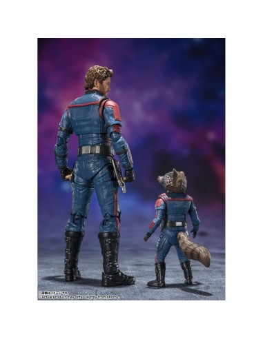 Figura tamashii nations sh figuarts guardianes de la galaxia volumen 3 star lord & rocket raccoon 2