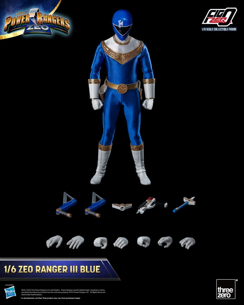 Power Rangers Zeo Figura FigZero 1/6 Ranger III Blue 30 cm