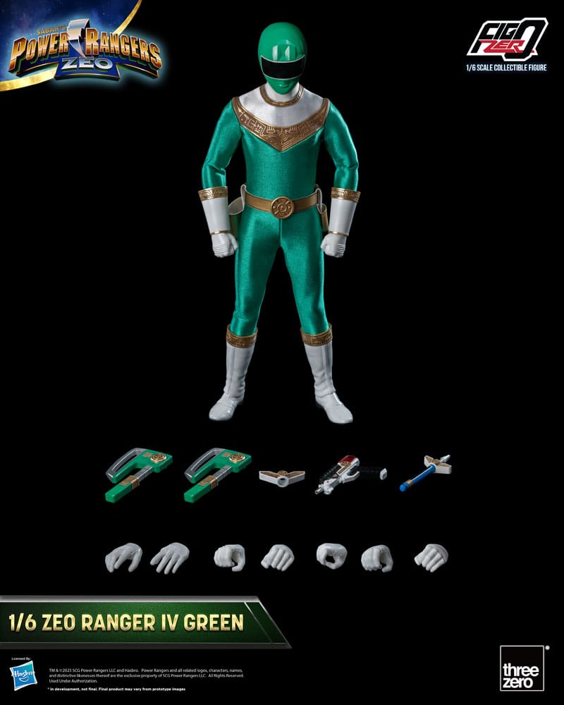 Power Rangers Zeo Figura FigZero 1/6 Ranger IV Green 30 cm
