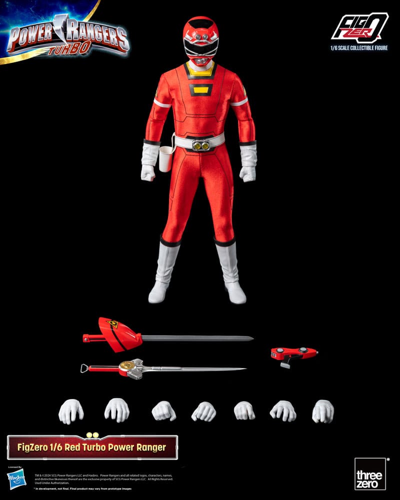 Power Rangers Turbo Figura FigZero 1/6 Red Turbo Power Ranger 30 cm