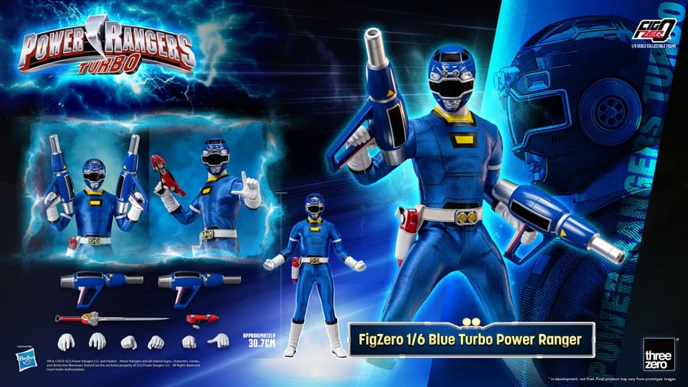 Power Rangers Turbo Figura FigZero 1/6 Blue Turbo Power Ranger 30 cm - Z POP Toys