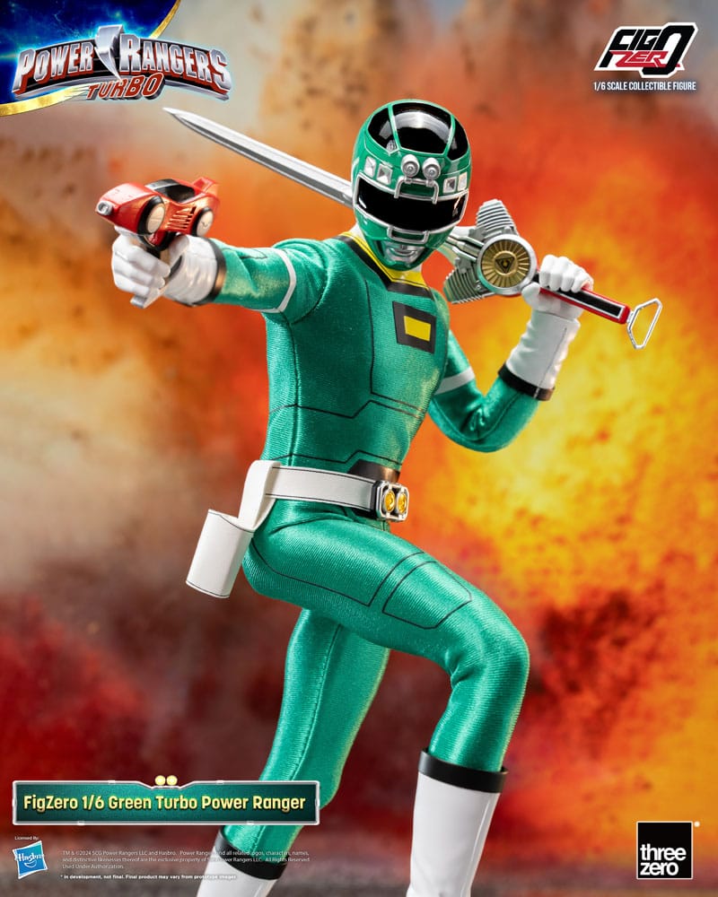 Power Rangers Turbo Figura FigZero 1/6 Green Turbo Power Ranger 30 cm - Z POP Toys