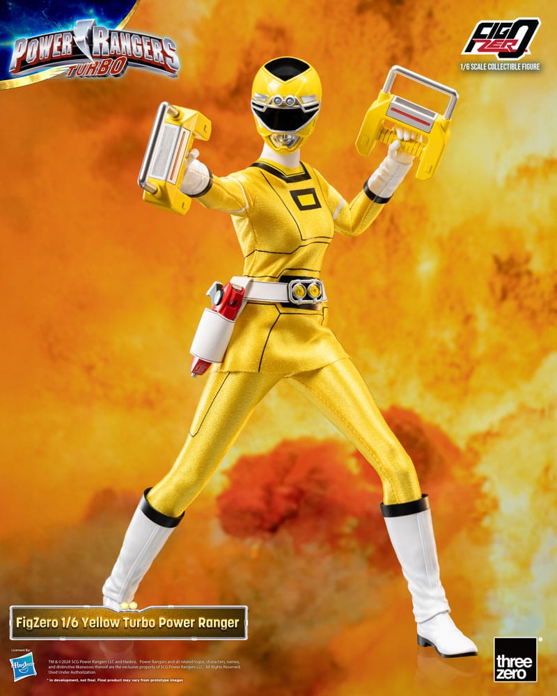 Power Rangers Turbo Figura FigZero 1/6 Yellow Turbo Power Ranger 30 cm - Z POP Toys