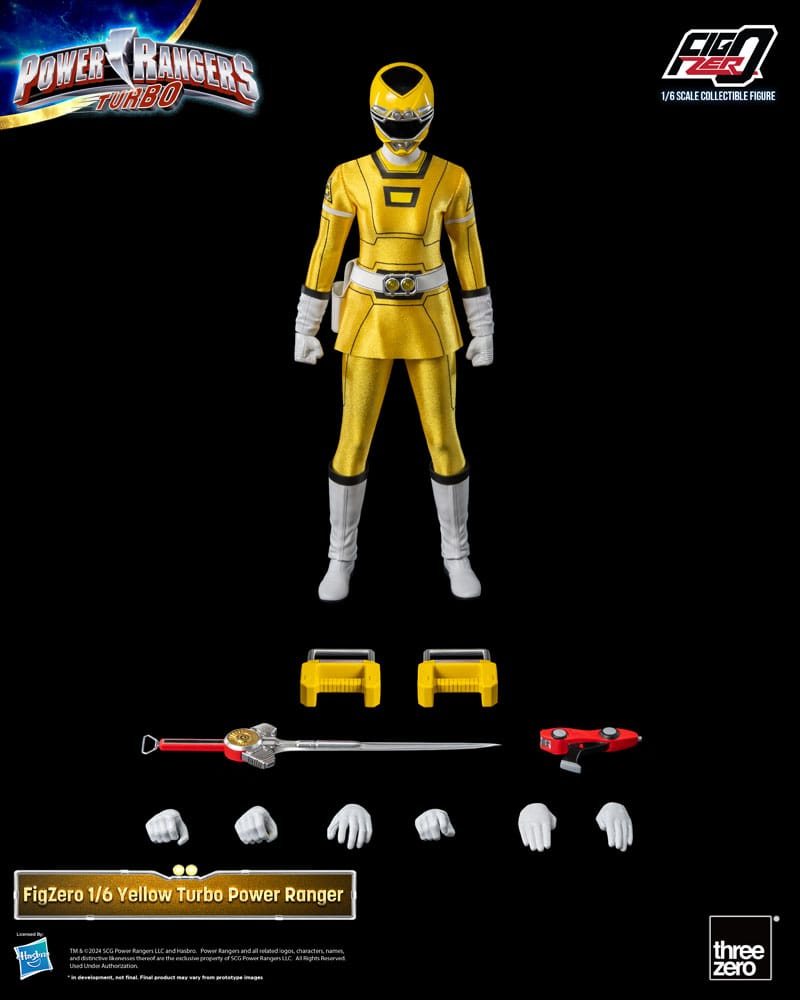 Power Rangers Turbo Figura FigZero 1/6 Yellow Turbo Power Ranger 30 cm - Z POP Toys