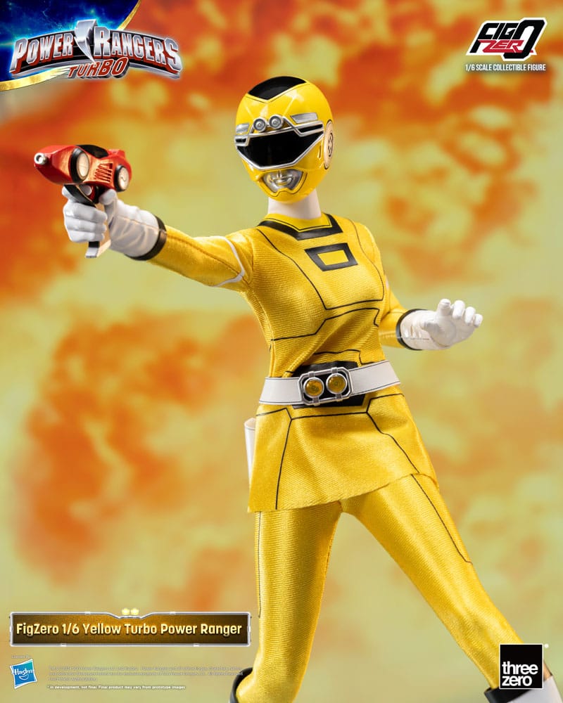 Power Rangers Turbo Figura FigZero 1/6 Yellow Turbo Power Ranger 30 cm - Z POP Toys