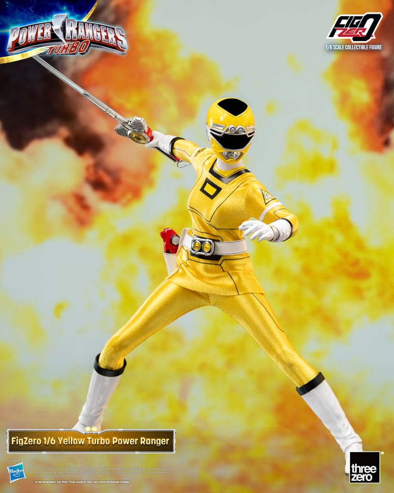 Power Rangers Turbo Figura FigZero 1/6 Yellow Turbo Power Ranger 30 cm - Z POP Toys