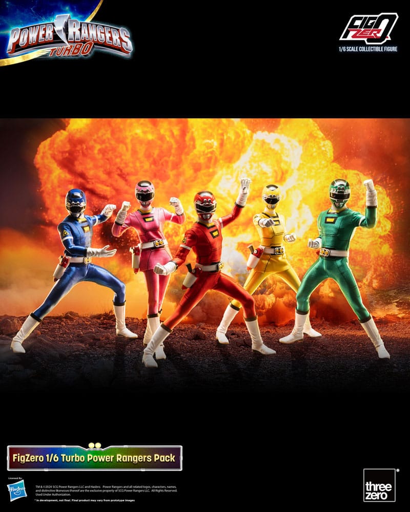 Power Rangers Turbo Pack de 5 Figuras FigZero 1/6 Turbo Power Rangers 30 cm - Z POP Toys