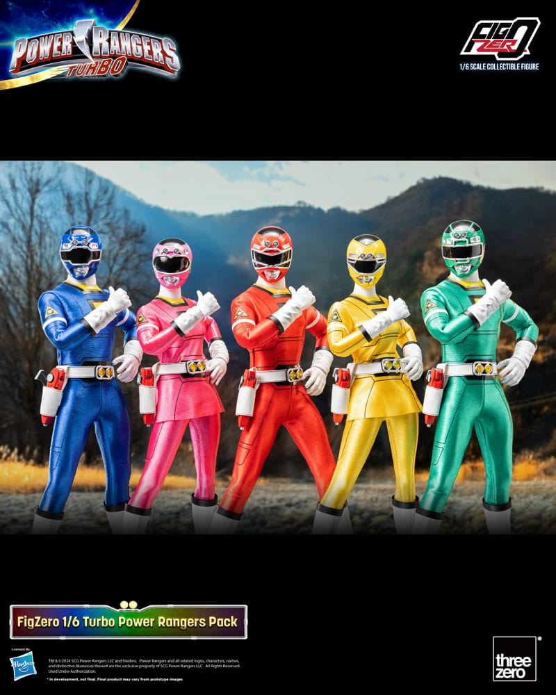 Power Rangers Turbo Pack de 5 Figuras FigZero 1/6 Turbo Power Rangers 30 cm - Z POP Toys