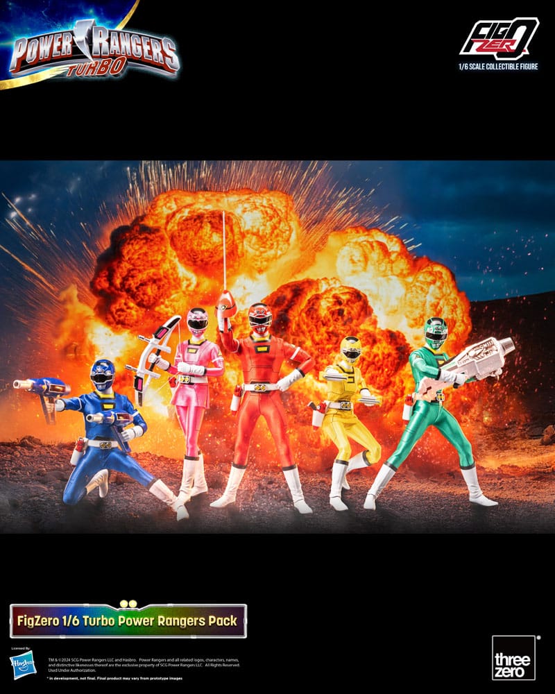 Power Rangers Turbo Pack de 5 Figuras FigZero 1/6 Turbo Power Rangers 30 cm - Z POP Toys