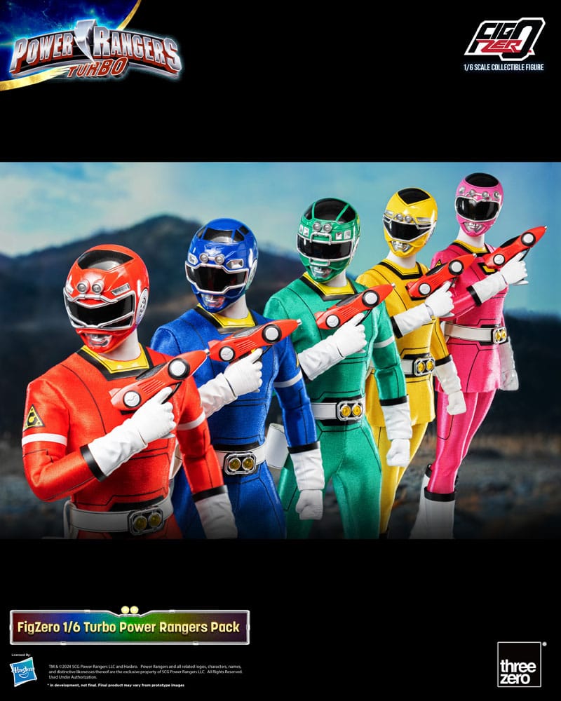 Power Rangers Turbo Pack de 5 Figuras FigZero 1/6 Turbo Power Rangers 30 cm - Z POP Toys