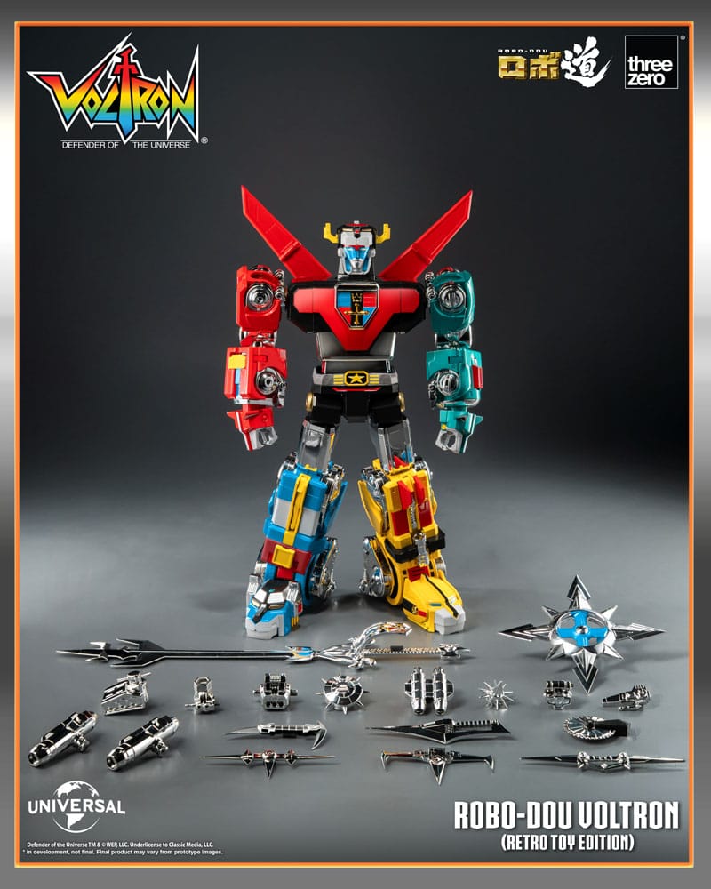 Voltron: Defender of the Universe Figura Robo-Dou Voltron Retro Toy Edition 27 cm - Z POP Toys