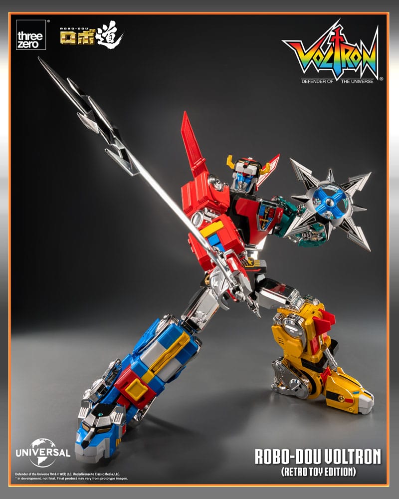 Voltron: Defender of the Universe Figura Robo-Dou Voltron Retro Toy Edition 27 cm - Z POP Toys