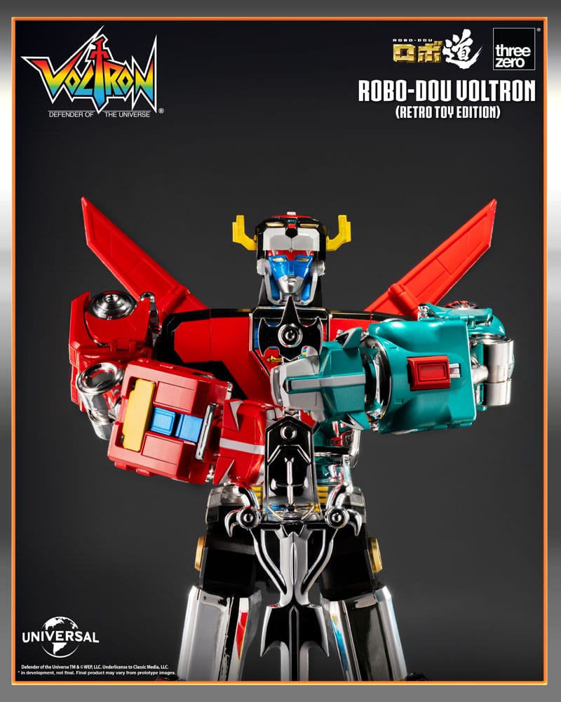 Voltron: Defender of the Universe Figura Robo-Dou Voltron Retro Toy Edition 27 cm - Z POP Toys