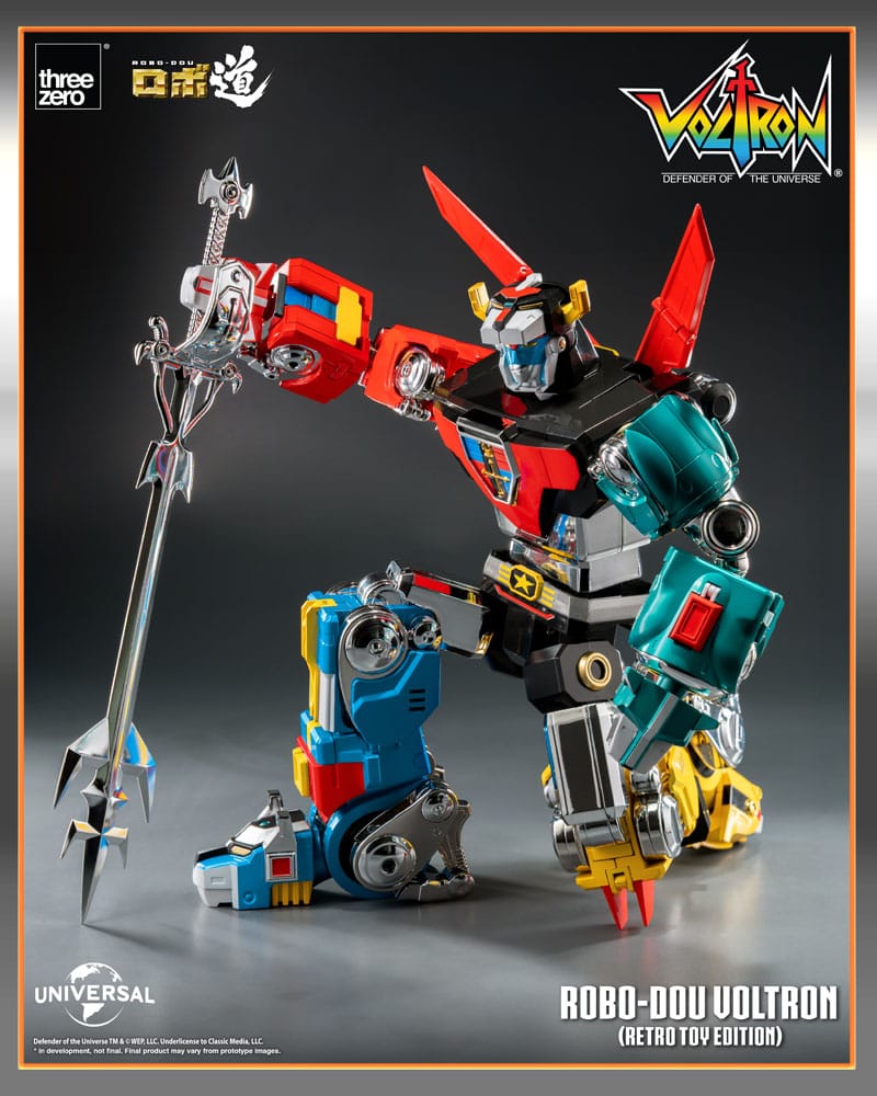 Voltron: Defender of the Universe Figura Robo-Dou Voltron Retro Toy Edition 27 cm - Z POP Toys
