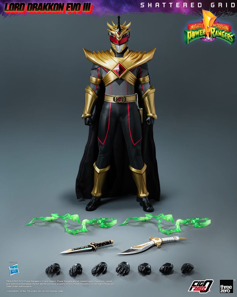 Mighty Morphin Power Rangers Shattered Grid Figura FigZero 1/6 Lord Drakkon Evo III  30 cm - Z POP Toys