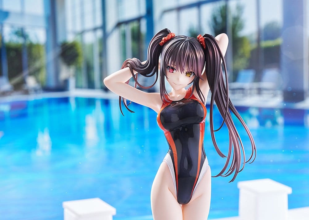 Date A Live Swimsuit Silhouette Figura PVC 1/7 Kurumi Tokisaki Swimwear Ver. 24 cm