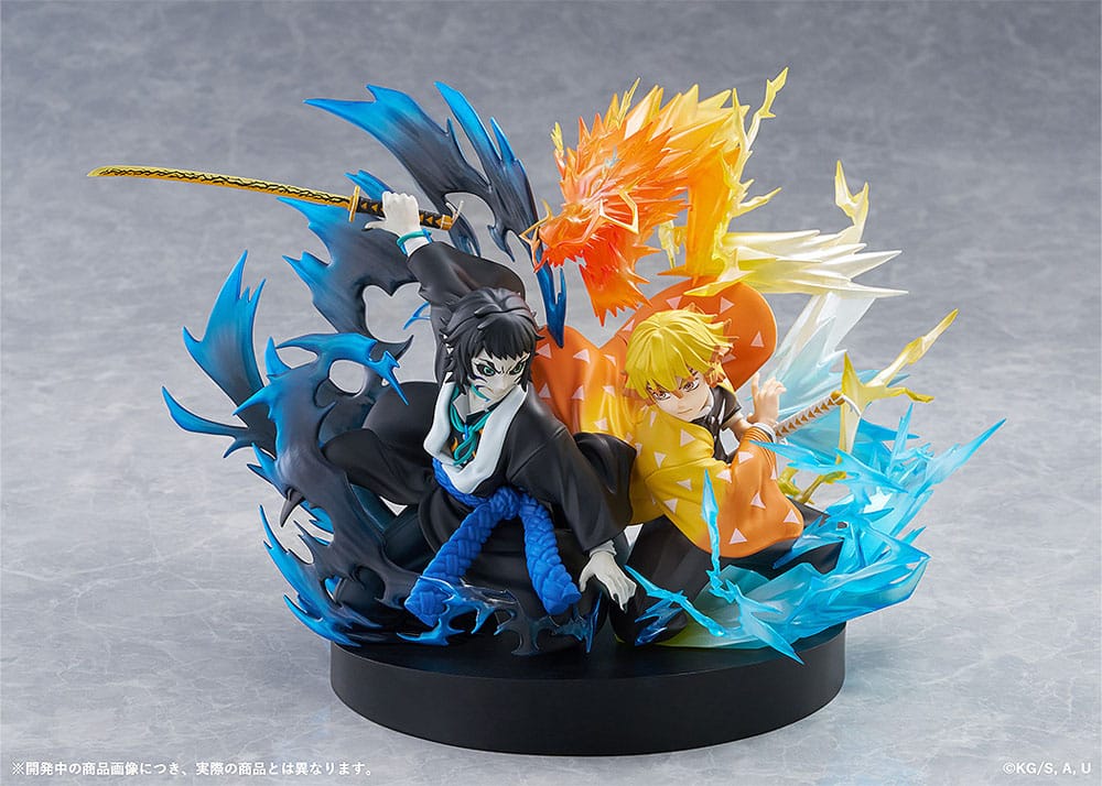 Demon Slayer: Kimetsu no Yaiba Estatua PVC Zenitsu Agatsuma & Kaigaku 15 cm
