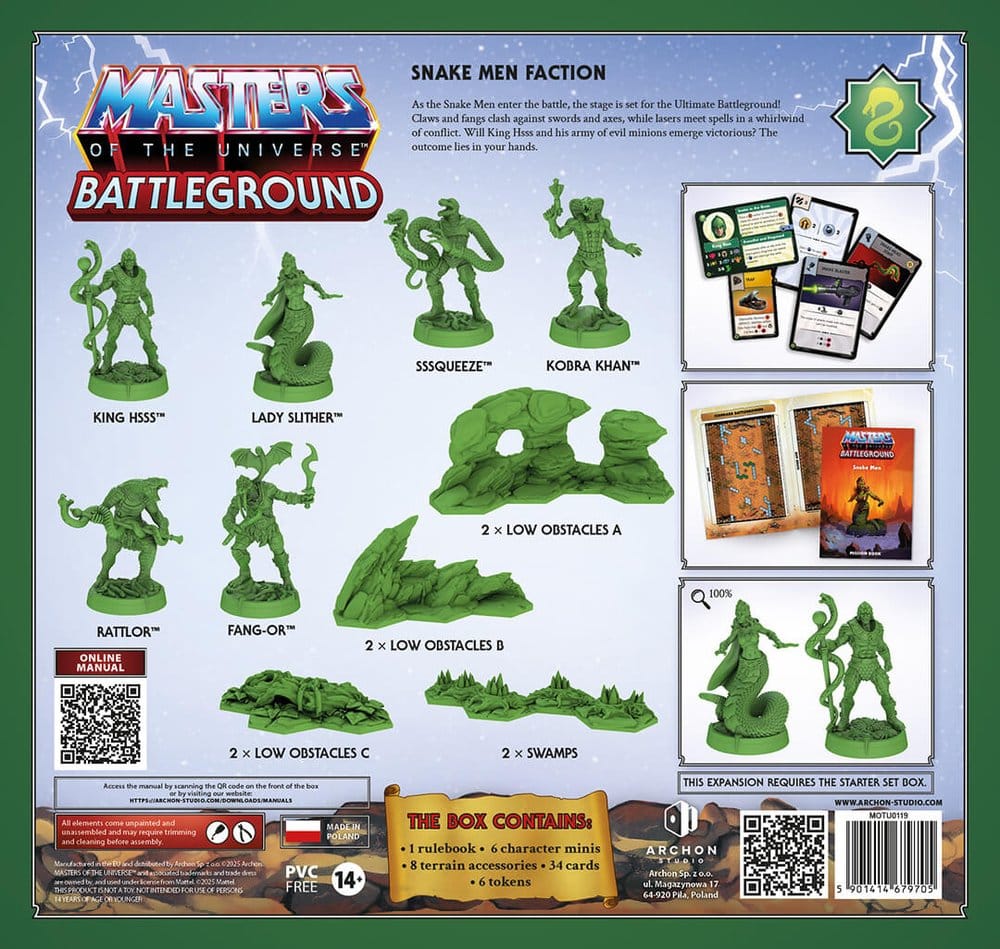 Masters of the Universe: Battleground Juego de Miniaturas Wave 8: Snake Men Faction *Edición Francés*