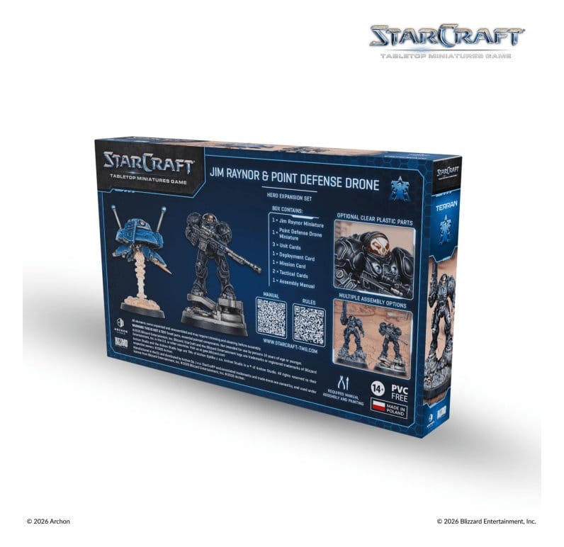 StarCraft TMG Héroe Set de Expansión Terran: Jim Raynor & Point Defense Drone