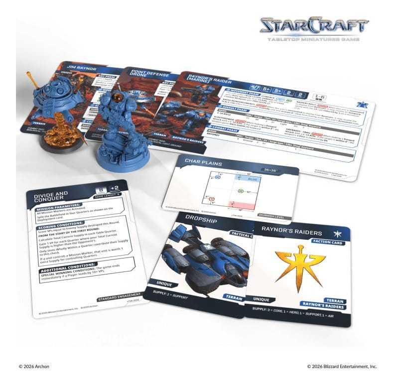 StarCraft TMG Héroe Set de Expansión Terran: Jim Raynor & Point Defense Drone