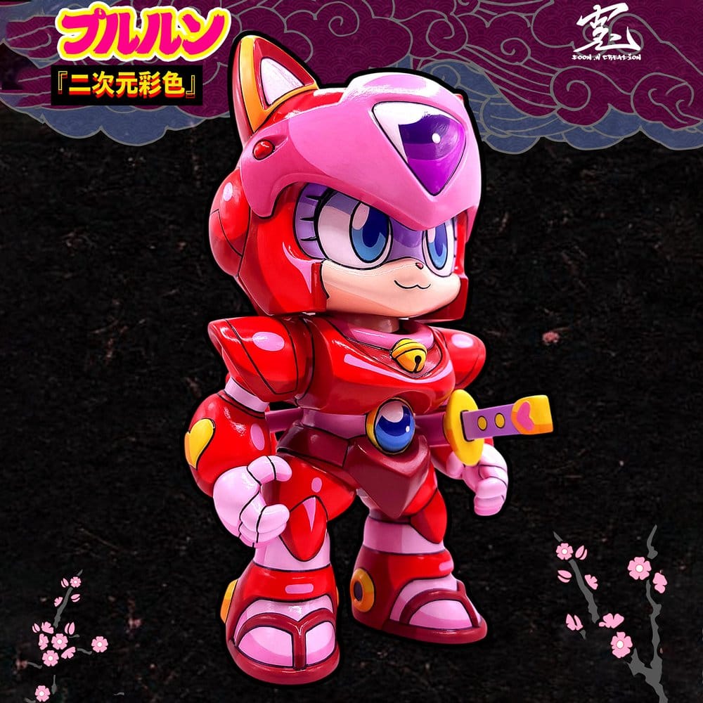 Samurai Pizza Cats Sofubi Addict Figura de vinilo Pururun (2nd Color Special Edition) 21 cm