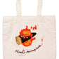 El castillo ambulante Bolsa de tela Embroidery Canvas Calcifer in a hurry