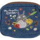 Mi vecino Totoro Denim Bolsa Totoro & flower wreath