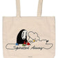 El viaje de Chihiro Bolsa de tela Embroidery Canvas No Face knitting