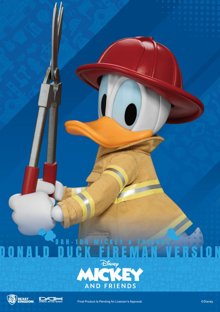 Mickey & Friends Figura Dynamic 8ction Heroes 1/9 Donald Duck Fireman Ver. 24 cm