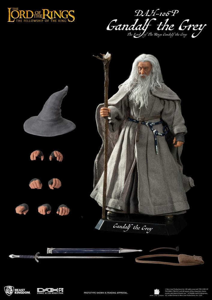 El Señor de los Anillos Figura Dynamic 8ction Heroes 1/9 Gandalf the Grey 21 cm