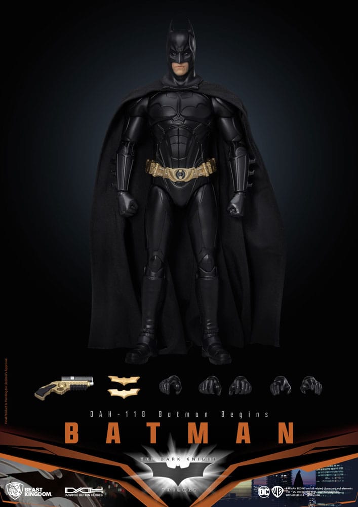DC Comics Figura Dynamic 8ction Heroes 1/9 Batman (Batman Begins) 21 cm