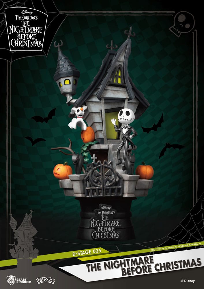 Pesadilla antes de Navidad Diorama PVC D-Stage Jack's Haunted House 15 cm - Z POP Toys