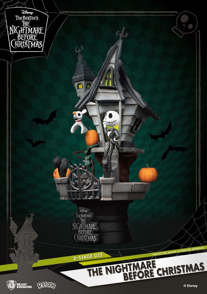 Pesadilla antes de Navidad Diorama PVC D-Stage Jack's Haunted House 15 cm - Z POP Toys