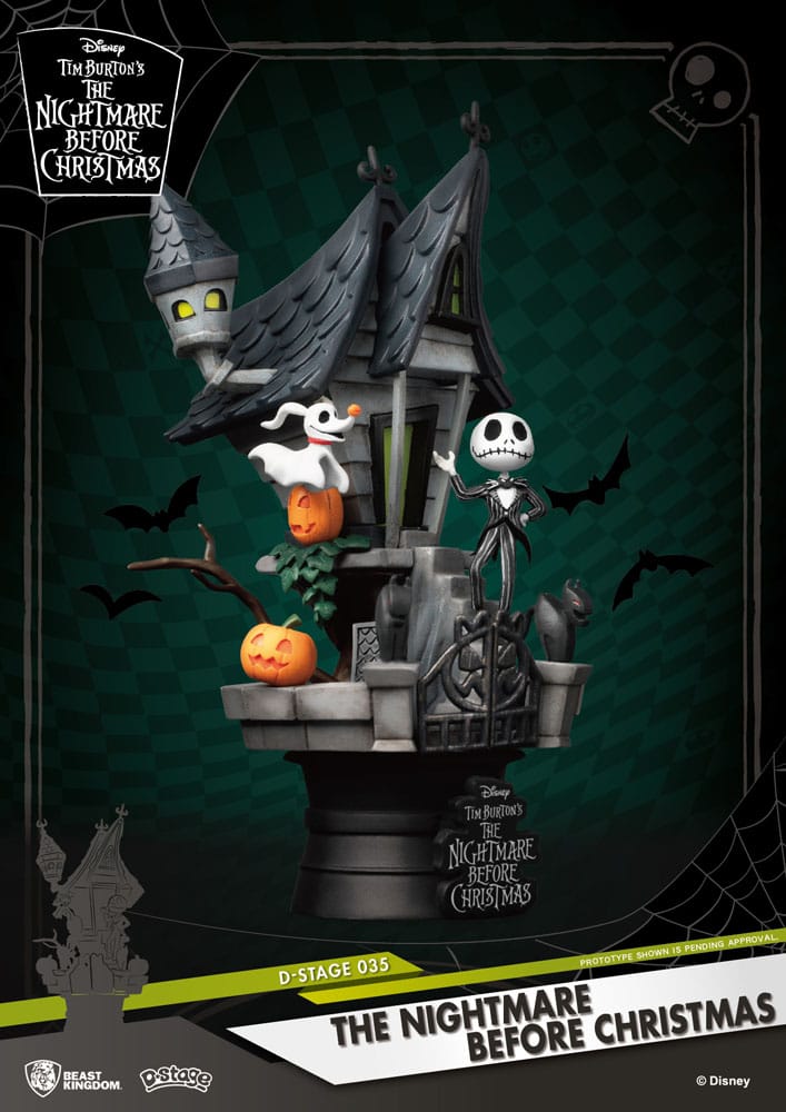 Pesadilla antes de Navidad Diorama PVC D-Stage Jack's Haunted House 15 cm - Z POP Toys