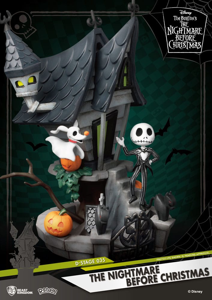 Pesadilla antes de Navidad Diorama PVC D-Stage Jack's Haunted House 15 cm - Z POP Toys