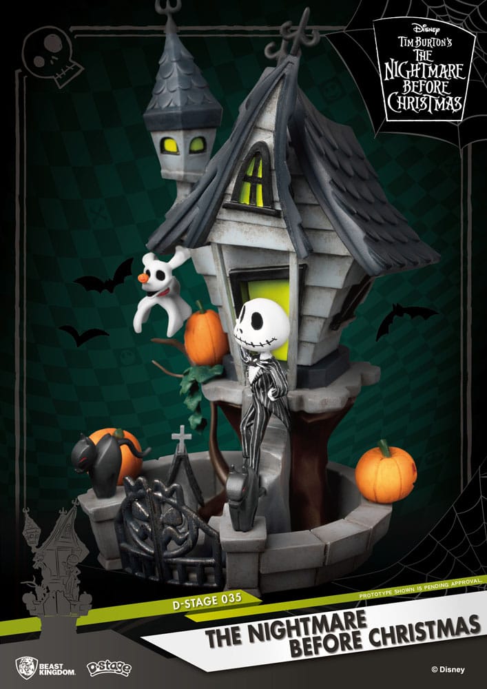 Pesadilla antes de Navidad Diorama PVC D-Stage Jack's Haunted House 15 cm - Z POP Toys
