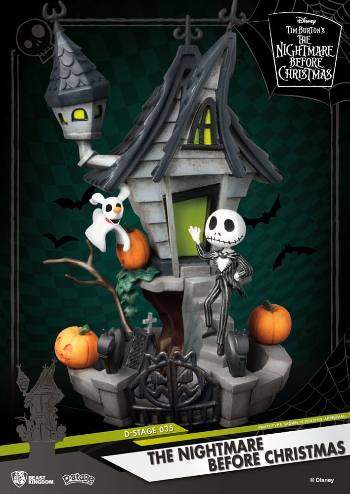 Pesadilla antes de Navidad Diorama PVC D-Stage Jack's Haunted House 15 cm - Z POP Toys