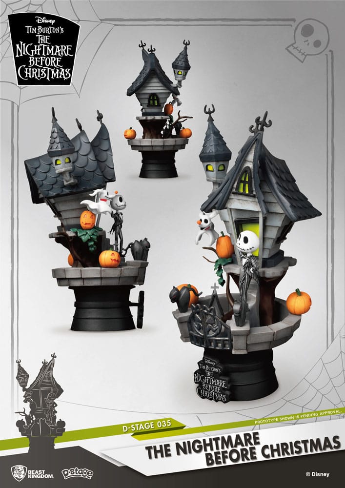 Pesadilla antes de Navidad Diorama PVC D-Stage Jack's Haunted House 15 cm - Z POP Toys